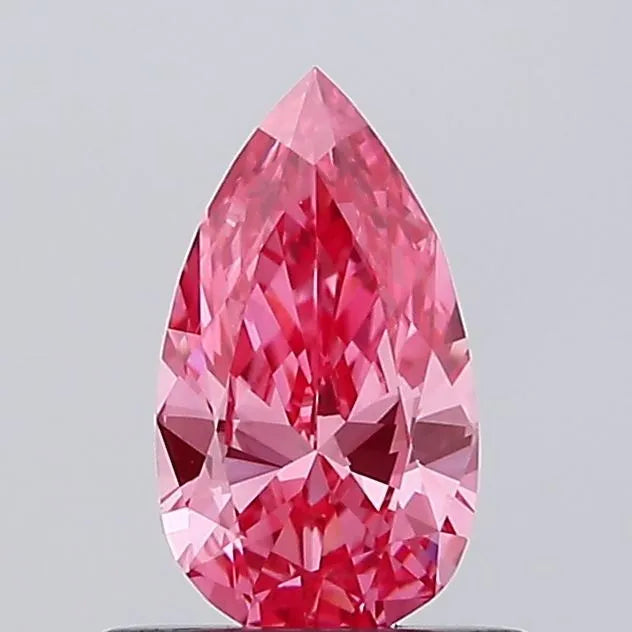 0.52ct Pear Lab Grown Diamond (Colour Fancy Vivid Pink, Clarity VVS2, IGI Certified)