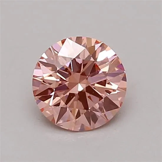 0.52ct Round Lab Grown Diamond (Colour Fancy Vivid Pink, Clarity VS1, Cut ID, IGI Certified)