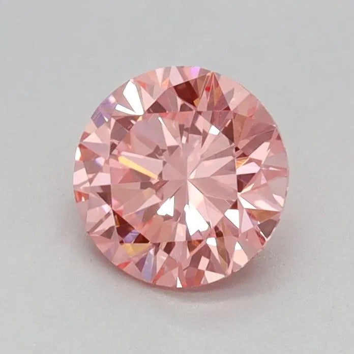0.52ct Round Lab Grown Diamond (Colour Fancy Vivid Pink, Clarity VS1, Cut VG, IGI Certified)