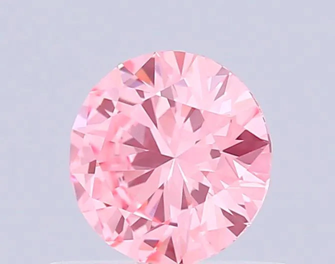 0.52ct Round Lab Grown Diamond (Colour Fancy Vivid Pink, Clarity VS1, Cut VG, IGI Certified)