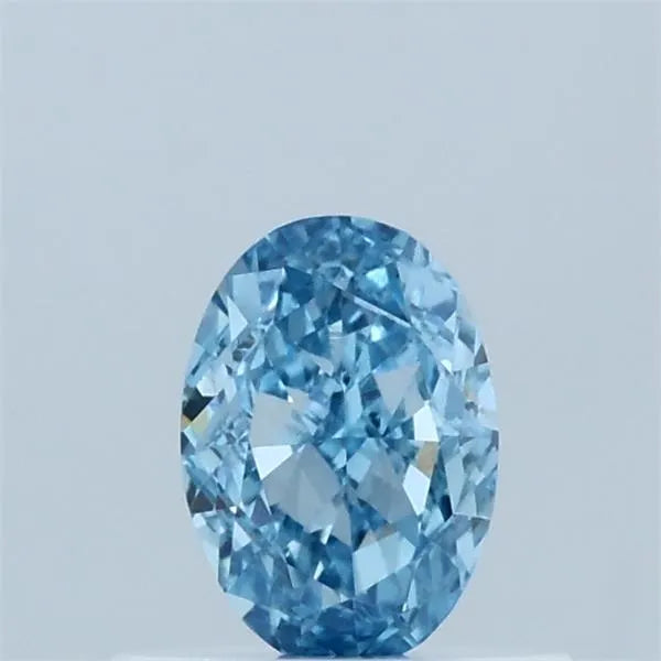 0.53ct Oval Lab Grown Diamond (Colour Fancy Vivid Blue, Clarity VVS2, IGI Certified)