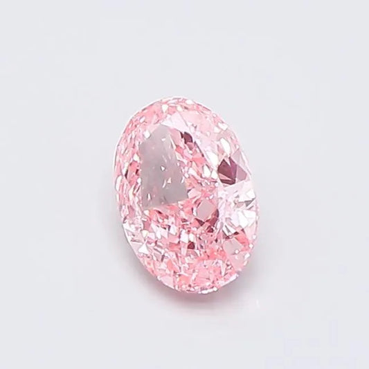 0.53ct Oval Lab Grown Diamond (Colour Fancy Vivid Pink, Clarity VVS2, IGI Certified)