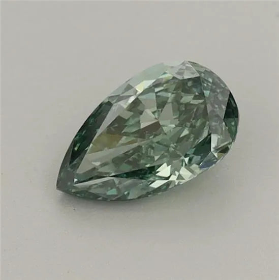 0.53ct Pear Lab Grown Diamond (Colour Fancy Vivid Green, Clarity VVS2, IGI Certified)