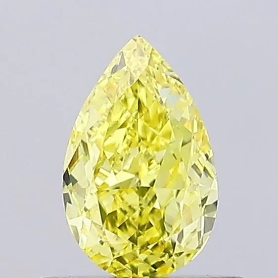 0.53ct Pear Lab Grown Diamond (Colour Fancy Vivid Yellow, Clarity VVS2, IGI Certified)