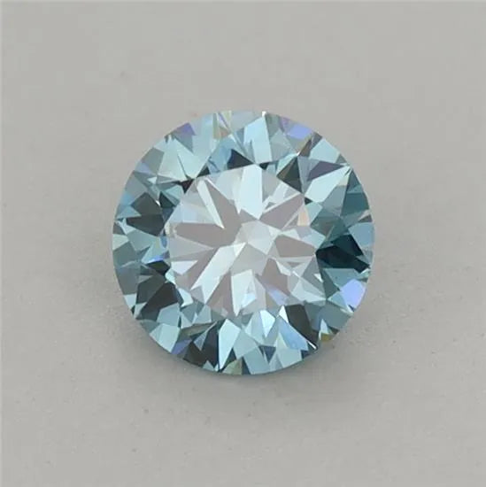 0.53ct Round Lab Grown Diamond (Colour Fancy Vivid Blue, Clarity VS1, Cut EX, IGI Certified)