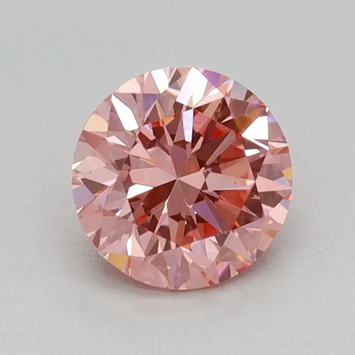 0.53ct Round Lab Grown Diamond (Colour Fancy Vivid Pink, Clarity VS1, Cut EX, IGI Certified)