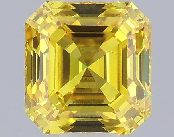 0.54ct Asscher Lab Grown Diamond (Colour Fancy Vivid Yellow, Clarity VVS2, IGI Certified)
