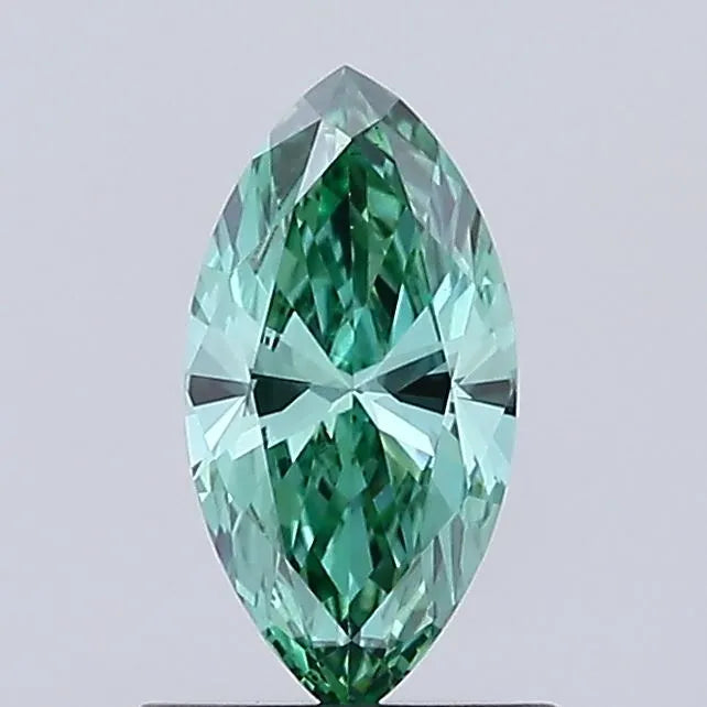 0.54ct Marquise Lab Grown Diamond (Colour Fancy Vivid Green, Clarity VS1, IGI Certified)