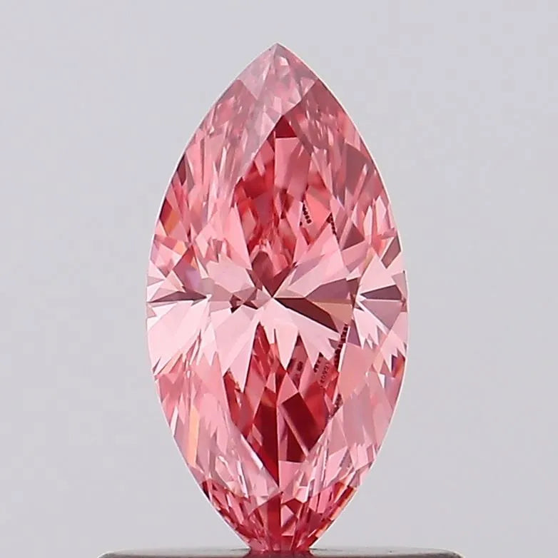 0.54ct Marquise Lab Grown Diamond (Colour Fancy Vivid Pink, Clarity VS1, IGI Certified)