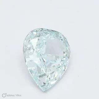 0.54ct Pear Natural Diamond (Colour Light Blue, Clarity SI1, GIA Certified)