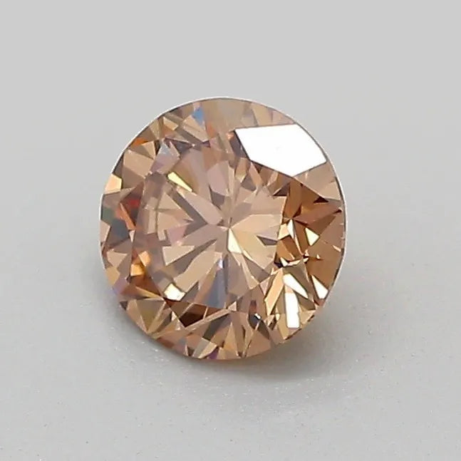 0.54ct Round Lab Grown Diamond (Colour Fancy Brown, Clarity VVS2, Cut VG, IGI Certified)