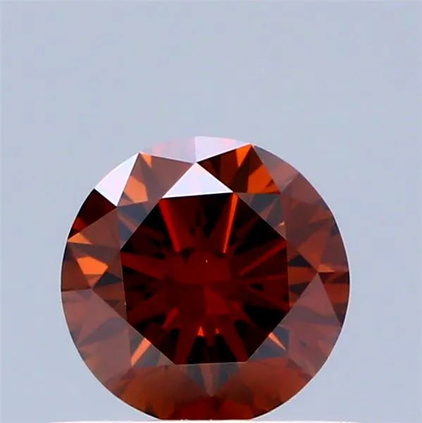 0.54ct Round Lab Grown Diamond (Colour Fancy Deep Orange Brown, Clarity VVS2, Cut VG, IGI Certified)