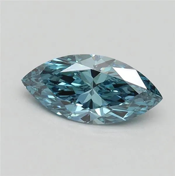 0.55ct Marquise Lab Grown Diamond (Colour Fancy Vivid Blue, Clarity VVS2, IGI Certified)