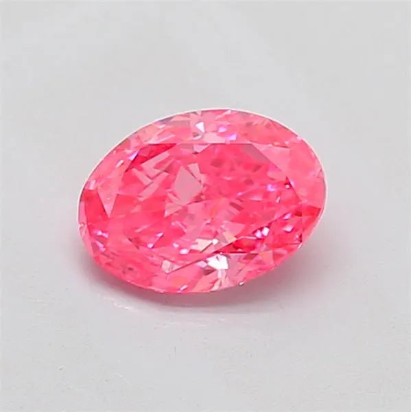 0.55ct Oval Lab Grown Diamond (Colour Fancy Vivid Pink, Clarity VS1, IGI Certified)