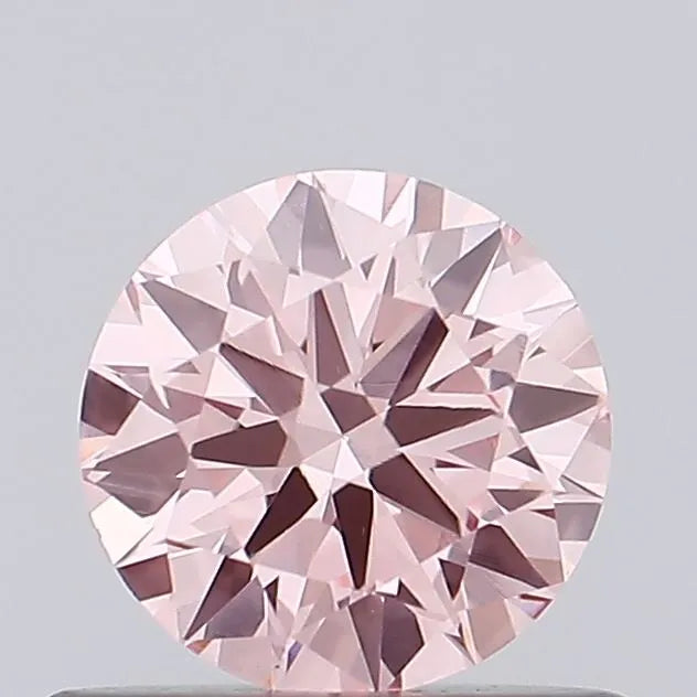0.55ct Round Lab Grown Diamond (Colour Fancy Vivid Pink, Clarity VVS2, Cut ID, IGI Certified)
