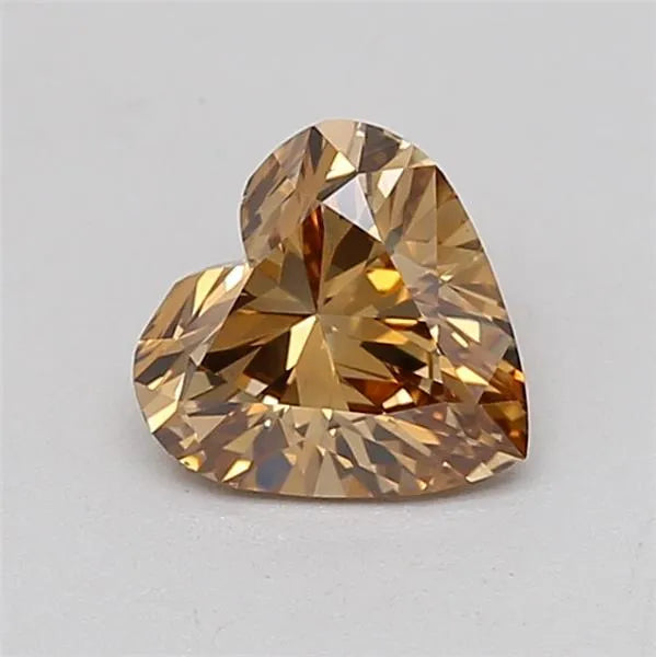 0.56ct Heart Lab Grown Diamond (Colour Fancy Brown, Clarity VVS2, IGI Certified)