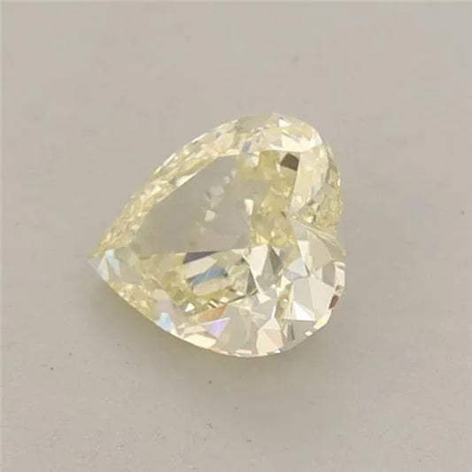 0.56ct Heart Lab Grown Diamond (Colour Fancy Light Yellow, Clarity VVS2, IGI Certified)