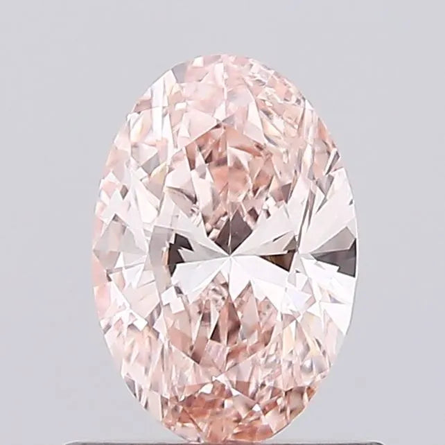 0.56ct Oval Lab Grown Diamond (Colour Fancy Pink, Clarity VVS2, IGI Certified)