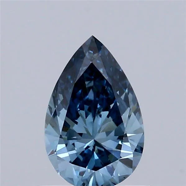 0.56ct Pear Lab Grown Diamond (Colour Fancy Vivid Green Blue, Clarity VS1, IGI Certified)