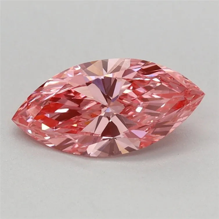 0.57ct Marquise Lab Grown Diamond (Colour Fancy Vivid Pink, Clarity VS1, IGI Certified)
