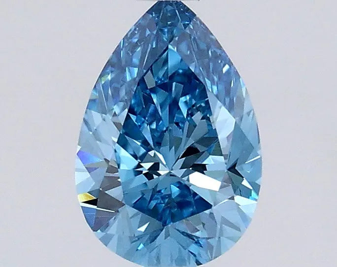 0.57ct Pear Lab Grown Diamond (Colour Fancy Vivid Blue, Clarity VVS2, IGI Certified)