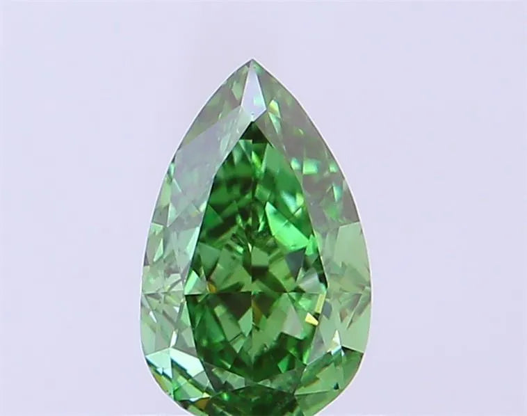 0.57ct Pear Lab Grown Diamond (Colour Fancy Vivid Green, Clarity VS1, IGI Certified)