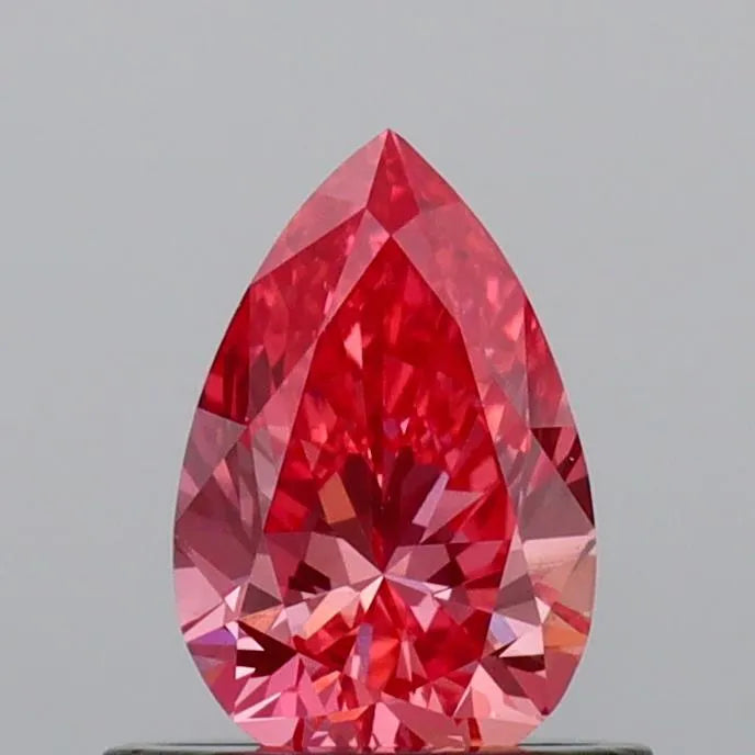 0.57ct Pear Lab Grown Diamond (Colour Fancy Vivid Pink, Clarity VS1, IGI Certified)