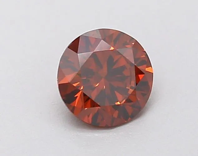 0.57ct Round Lab Grown Diamond (Colour Fancy Deep Orange, Clarity VVS2, Cut EX, IGI Certified)