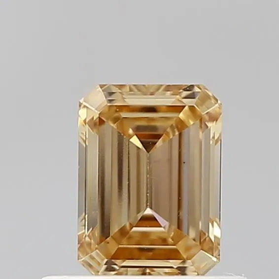 0.58ct Emerald Lab Grown Diamond (Colour Fancy Brown Yellow, Clarity VS1, IGI Certified)