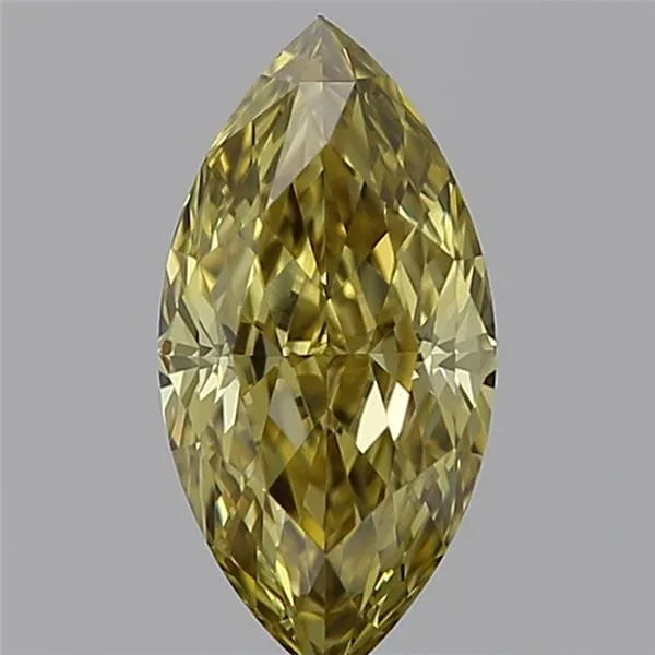0.58ct Marquise Lab Grown Diamond (Colour Fancy Gray Yellow, Clarity VVS2, IGI Certified)