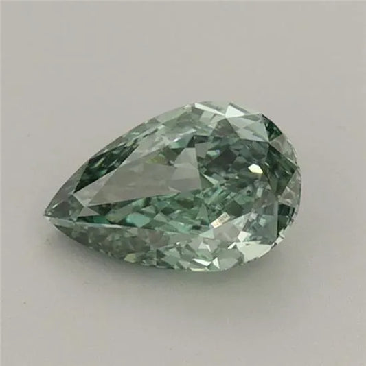 0.58ct Pear Lab Grown Diamond (Colour Fancy Vivid Green, Clarity VS1, IGI Certified)