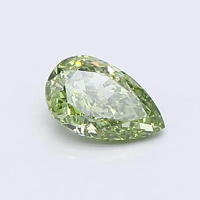 0.58ct Pear Lab Grown Diamond (Colour Fancy Vivid Green, Clarity VS1, IGI Certified)