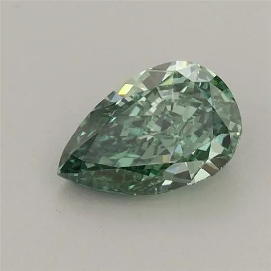0.58ct Pear Lab Grown Diamond (Colour Fancy Vivid Green, Clarity VVS2, IGI Certified)