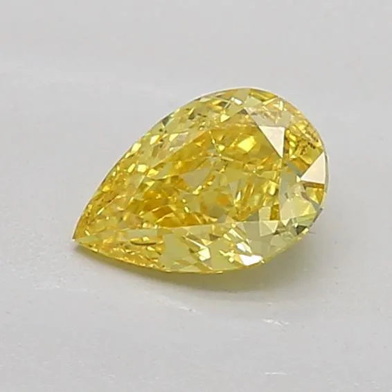 0.58ct Pear Lab Grown Diamond (Colour Fancy Vivid Yellow, Clarity VS1, IGI Certified)