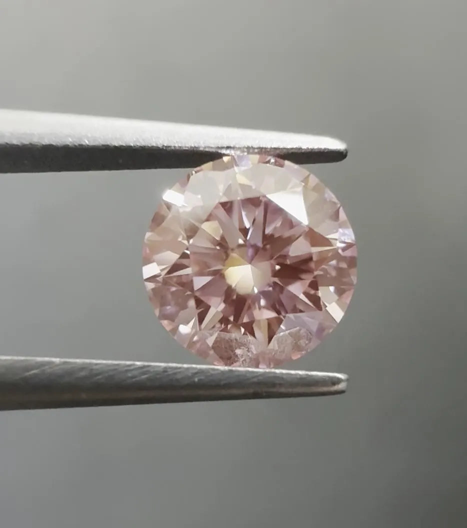 0.58ct Round Natural Diamond (Colour Fancy Intense Purplish Pink, Clarity IF, Cut GD, GIA Certified)