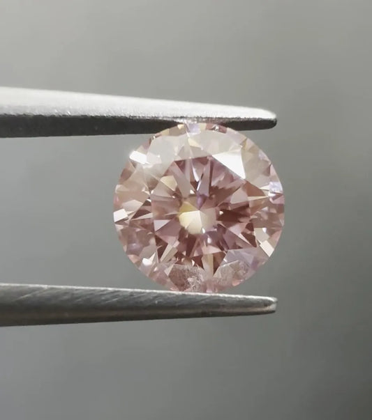 0.58ct Round Natural Diamond (Colour Fancy Intense Purplish Pink, Clarity IF, Cut GD, GIA Certified)