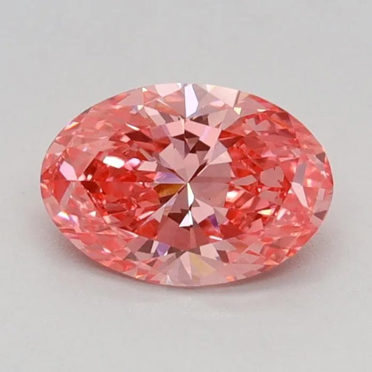 0.59ct Oval Lab Grown Diamond (Colour Fancy Vivid Pink, Clarity VS1, IGI Certified)