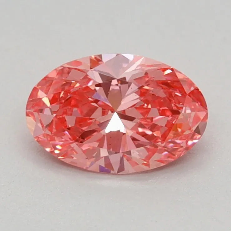 0.59ct Oval Lab Grown Diamond (Colour Fancy Vivid Pink, Clarity VS1, IGI Certified)
