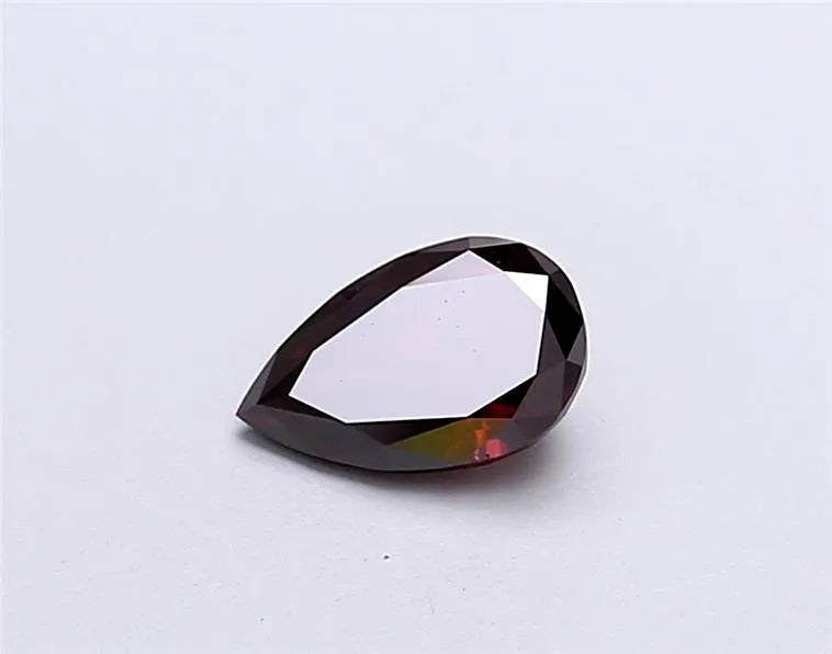 0.59ct Pear Lab Grown Diamond (Colour Fancy Deep Orange, Clarity VS1, IGI Certified)