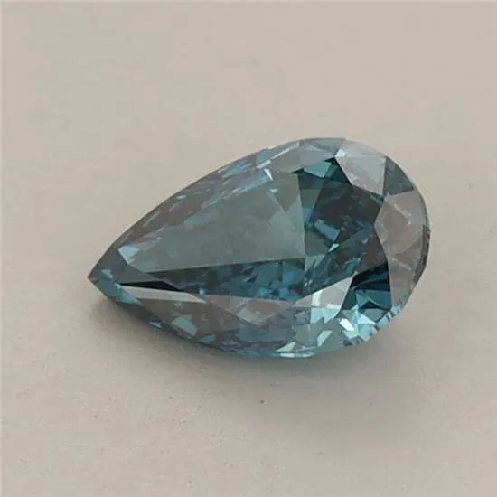 0.59ct Pear Lab Grown Diamond (Colour Fancy Vivid Blue, Clarity VVS2, IGI Certified)