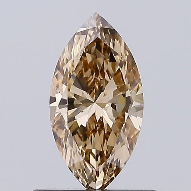 0.60ct Marquise Lab Grown Diamond (Colour Fancy Light Brown, Clarity VS2, IGI Certified)