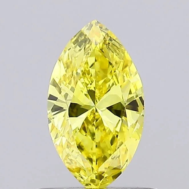 0.60ct Marquise Lab Grown Diamond (Colour Fancy Vivid Yellow, Clarity VS1, IGI Certified)