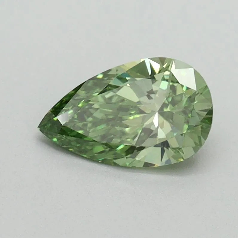 0.60ct Pear Lab Grown Diamond (Colour Fancy Vivid Green, Clarity VS1, IGI Certified)