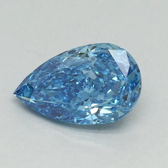 0.61ct Pear Lab Grown Diamond (Colour Fancy Vivid Blue, Clarity VVS2, IGI Certified)