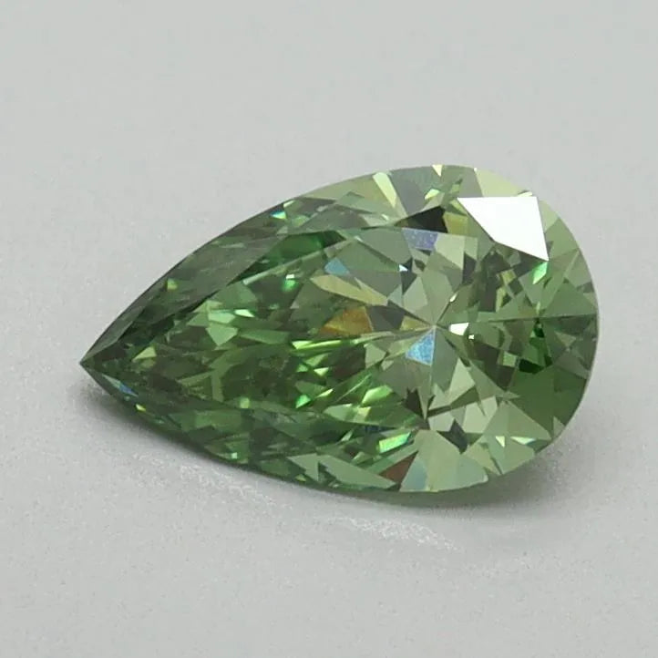 0.61ct Pear Lab Grown Diamond (Colour Fancy Vivid Green, Clarity VVS2, IGI Certified)