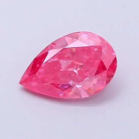 0.61ct Pear Lab Grown Diamond (Colour Fancy Vivid Pink, Clarity VS1, IGI Certified)