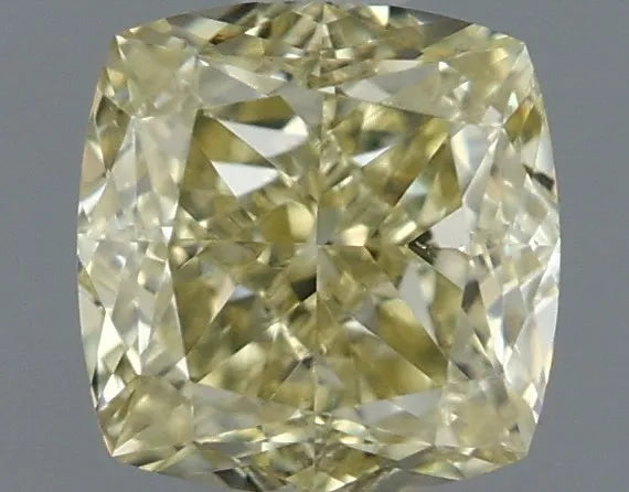 0.62ct Cushion brilliant Natural Diamond (Colour Fancy Light Yellow, Clarity VS1, GIA Certified)