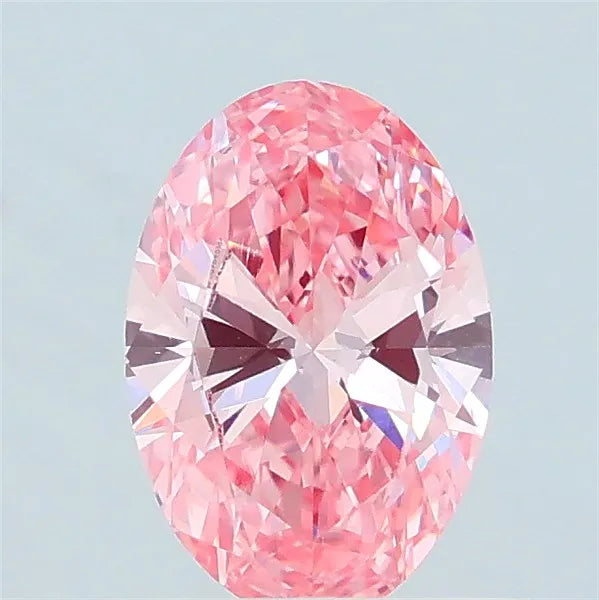 0.62ct Oval Lab Grown Diamond (Colour Fancy Vivid Pink, Clarity VS1, IGI Certified)