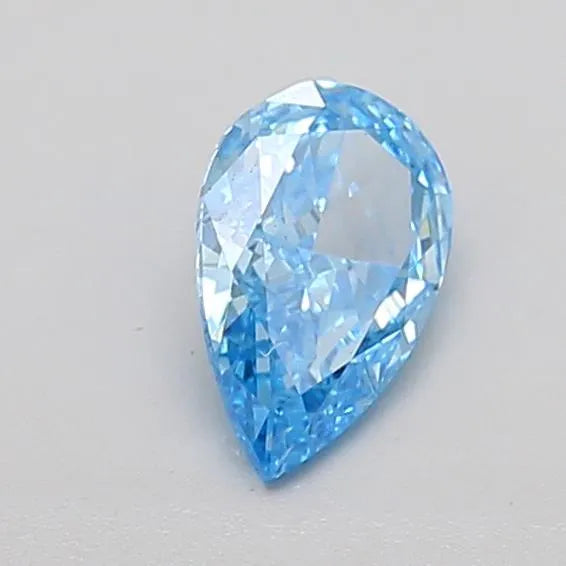 0.62ct Pear Lab Grown Diamond (Colour Fancy Vivid Blue, Clarity VVS2, IGI Certified)