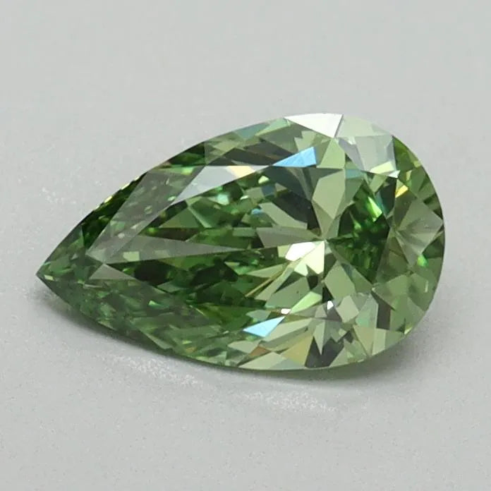 0.62ct Pear Lab Grown Diamond (Colour Fancy Vivid Green, Clarity VS1, IGI Certified)